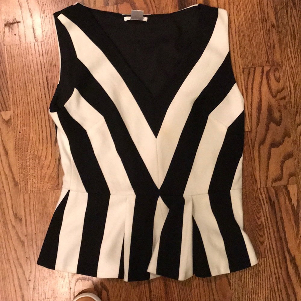 Peplum V-neck top